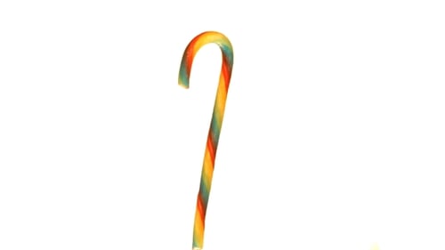 Candy Cane On a White Background