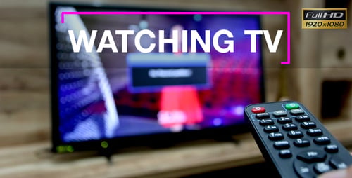 Remote Changes Channels on Television at Home