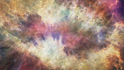 Abstract Colorful Space Nebula Animated Background