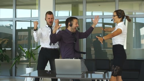 Call Center Operators Happy Their Success