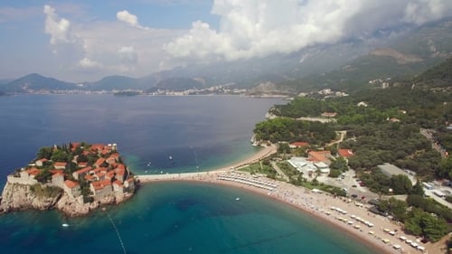 Aerial View Of Resort Area In Montenegro