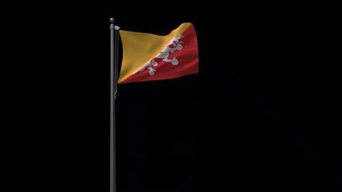 Drapeau du Bhoutan avec Alpha 2K