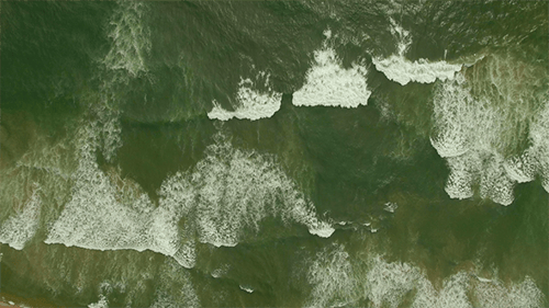 Sideways Flyover Ocean Waves 2