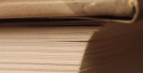 Macro Shot of Book Pages in a Stack