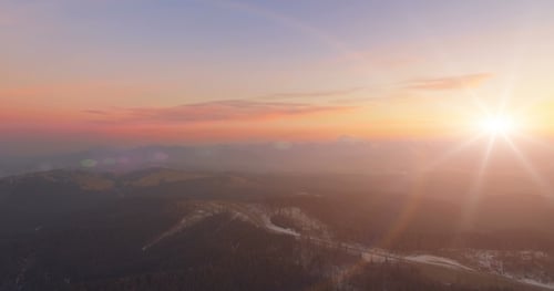 Mountain Landscape at Sunset