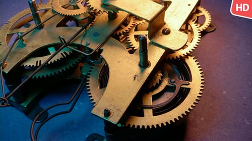 Clock Gears and Mechanism Rotating