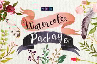Handwriting Watercolor Package