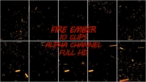 Animated Fire Embers Particle Overlays