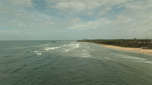 Flyover Tropical Beach and Waves