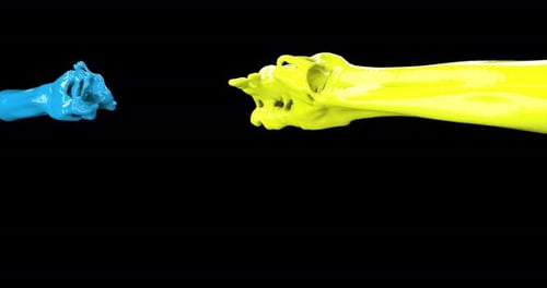 Dynamic Colorful Paint Splash Liquid Flow Transition