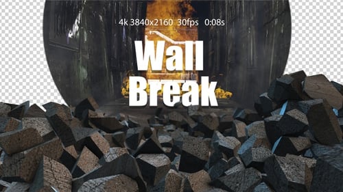 Dark Grunge Wall Break Reveal Animation