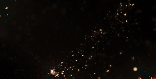 Abstract Golden Sparkle Dust Floating Background Animation