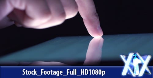Finger Tapping on a Glowing Touchscreen Device