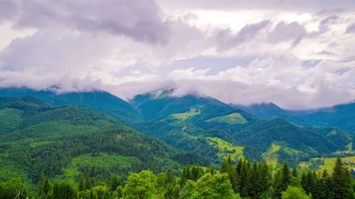 Mountain Landscape with Clouds