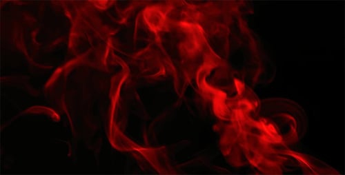Red Smoke on Black Background