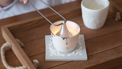 Candle Turned Off Putting Off Fire