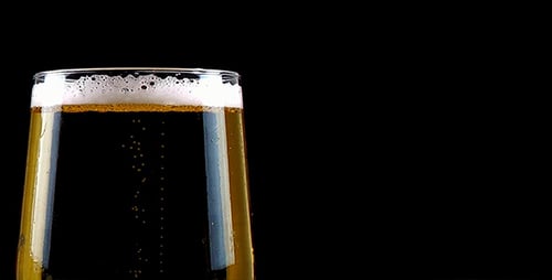 Refreshing Beer with Bubbly Foam in Glass