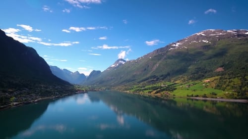 Aerial Footage Beautiful Nature Norway.