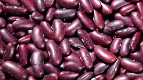 Pile of Dark Red Kidney Beans Close Up