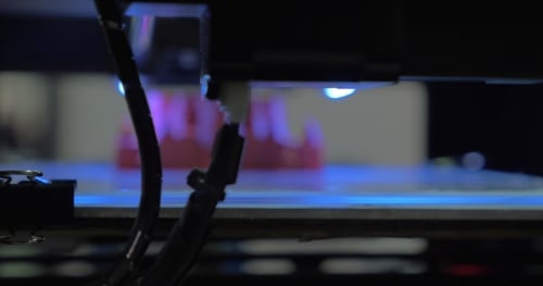 3D Printer Prints a Toy Castle