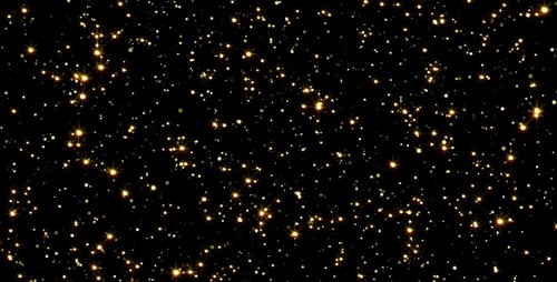 Shimmering Golden Particles Falling Loop Background