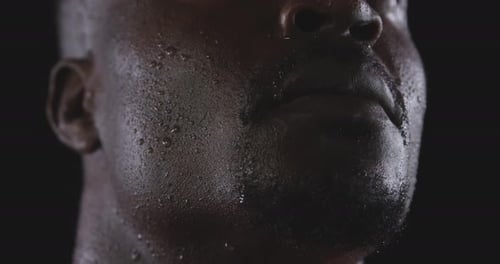 Athletic man after exercise