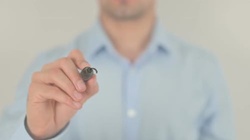 Writing Statement on a Clear Surface