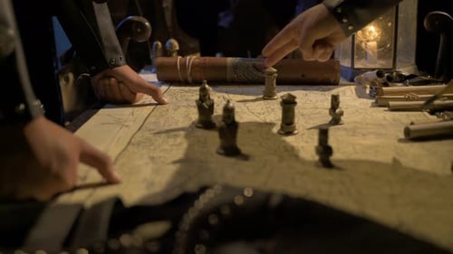 Cena histórica da batalha.