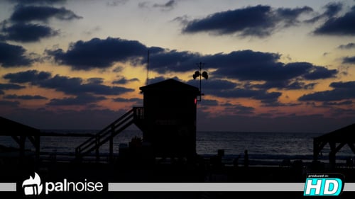 Lifeguard Hut Beach Sunset