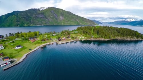 Aerial Footage Beautiful Nature Norway.