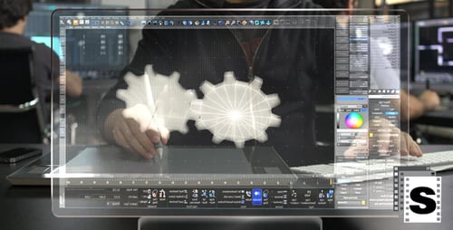 Designer Creates 3D Graphics on Transparent Monitor