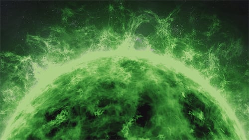 Green Star in the Vast Space