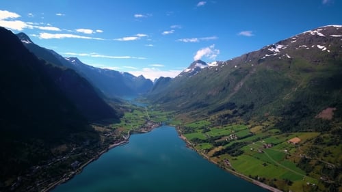 Aerial Footage Beautiful Nature Norway.
