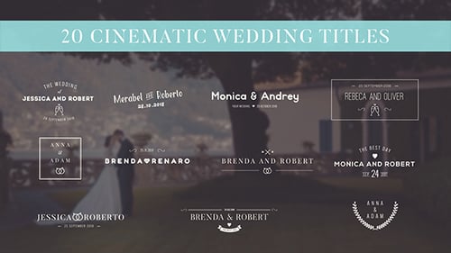 Cinematic Wedding Titles