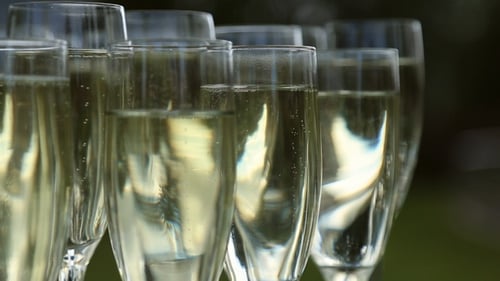Sparkling Champagne in Elegant Fluted Glasses