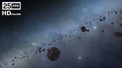 Asteroid And Galaxy 02