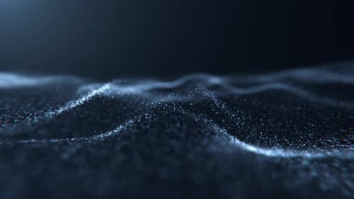 Shimmering Digital Particle Wave Background
