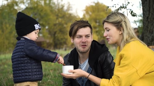 Family Picnicking In The Park.