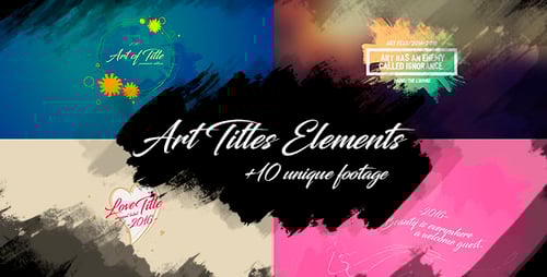 Dynamic Brush Stroke Art Title Animations Pack