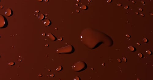 Abstract water drops on brown background, macro, Bubbles close up