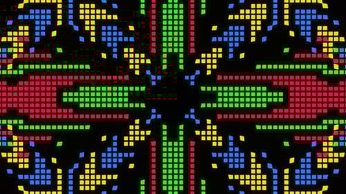 Vj Loop Animation Of Pixel Mosaic Ver17 02