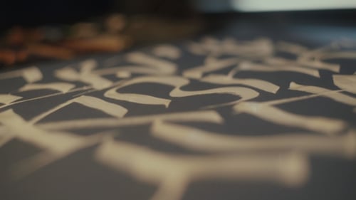 Calligrapher s Work. Art. Calligraphy Alphabet.