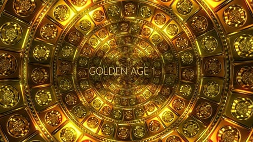 Luxurious Golden Abstract Mandala Pattern Loop Background Animation