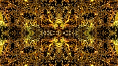 Shimmering Golden Decorative Ornate Pattern Animated Background