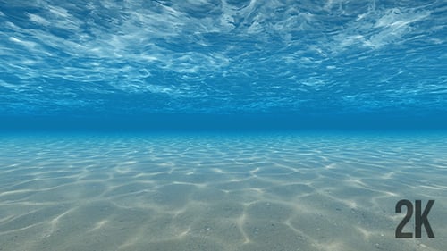 Realistic Underwater View with Shimmering Light Patterns