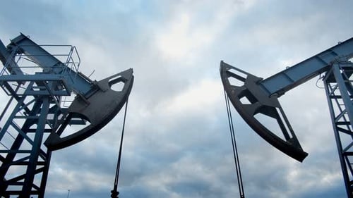 Ölförderung durch Pumpstationen