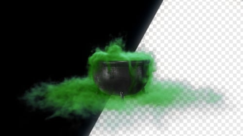 Cauldron Witch With Green Liquid
