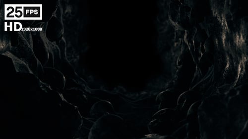 Dark Mysterious Cave Tunnel Exploration Intro Animation