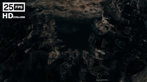 Grunge Space Tunnel Flythrough Exploration Animation