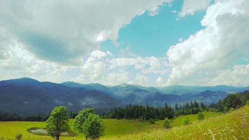 Mountain Landscape with Clouds
